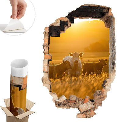 Sticker gaură 3D 40x60 Peisaj rural