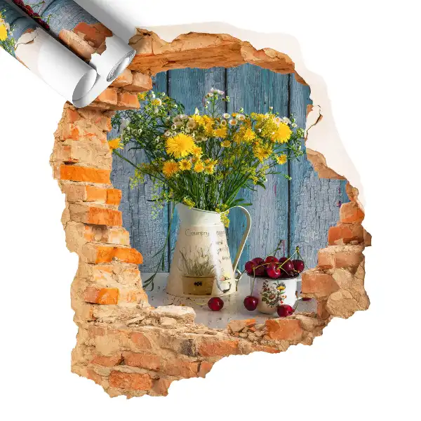 Sticker gaură 3D 51x60 Peisaj rural