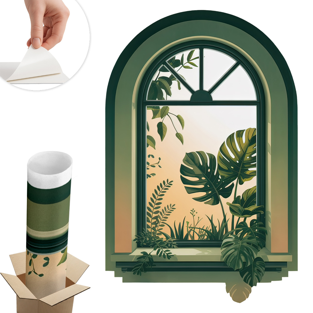 Fototapet fereastră 3d 40x60 Fereastră verde