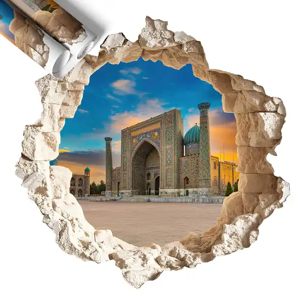 Sticker gaură 3D 60x59 Descoperire arhitecturală