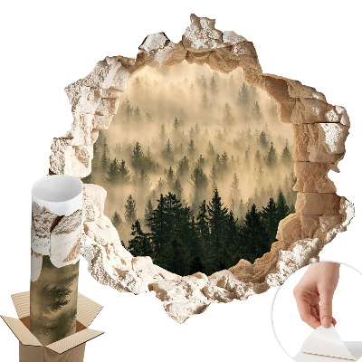 Sticker gaură 3D 60x58 Pădurea mistică