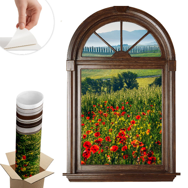 Fototapet fereastră 3d 55x80 Peisaj pitoresc