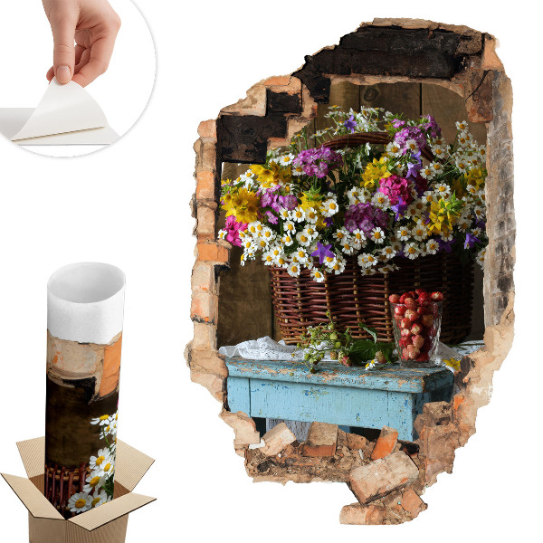 Sticker gaură 3D 53x80 Farmecul rustic