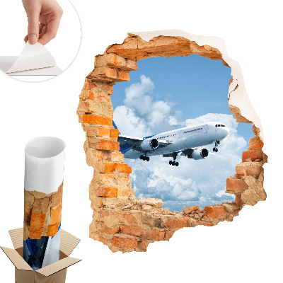 Sticker gaură 3D 68x80 Descoperire aeriană