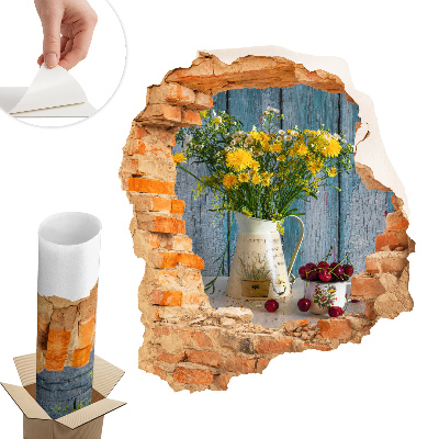 Sticker gaură 3D 68x80 Peisaj rural