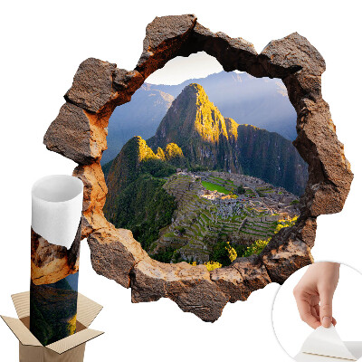 Sticker gaură 3D 80x79 Fereastra de stâncă