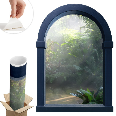 Fototapet fereastră 3d 57x80 Junglă misterioasă