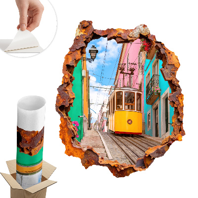 Sticker gaură 3D 66x80 Peisaj nostalgic