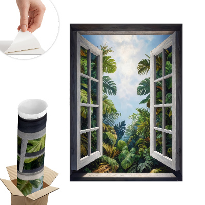 Fototapet fereastră 3d 58x80 Vedere exotică