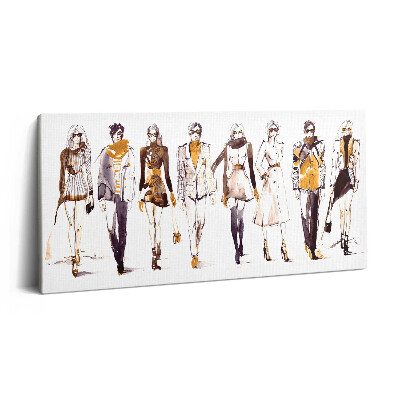 Tablou tipărite pe pânză 100x50 Ilustrație pentru prezentarea de modă pentru femei și bărbați