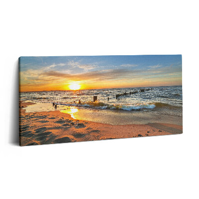 Tablou tipărite pe pânză 100x50 Răsărit de soare peste mare