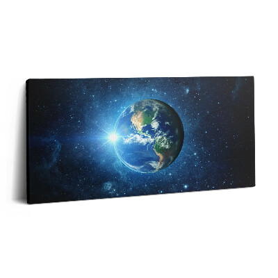 Tablou tipărite pe pânză 100x50 NASA - Galaxia Pământului și Soarele