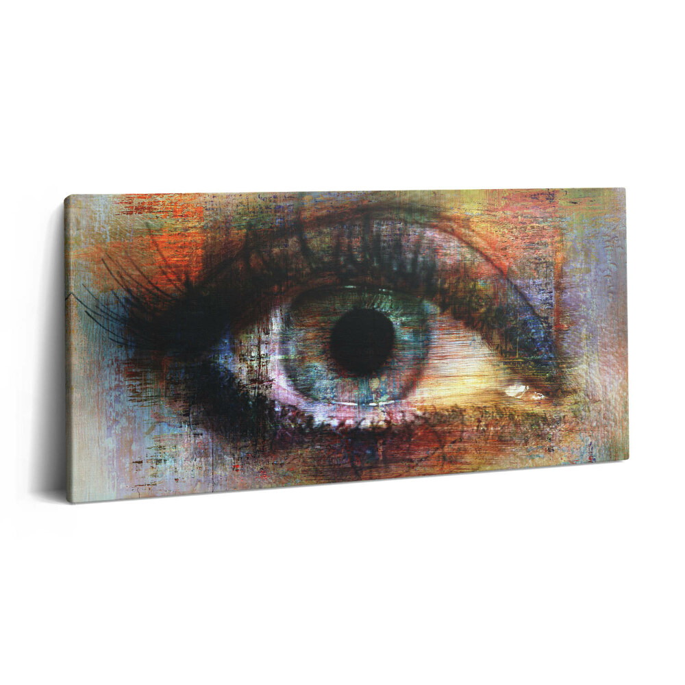 Tablou tipărite pe pânză 100x50 Artă stradală - Ochi texturat