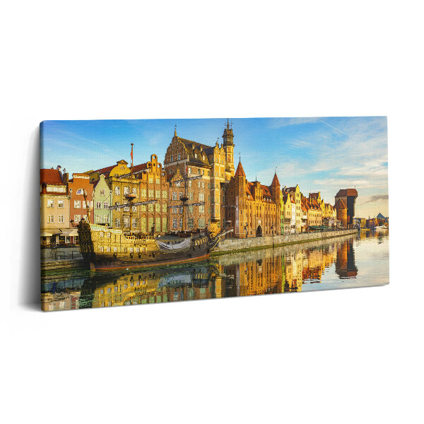 Tablou tipărite pe pânză 100x50 Motlawa din Gdańsk