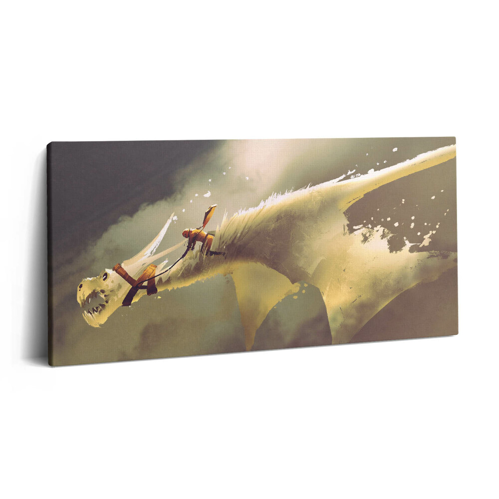 Tablou tipărite pe pânză 100x50 Ilustrație a Călărețului Dragonului