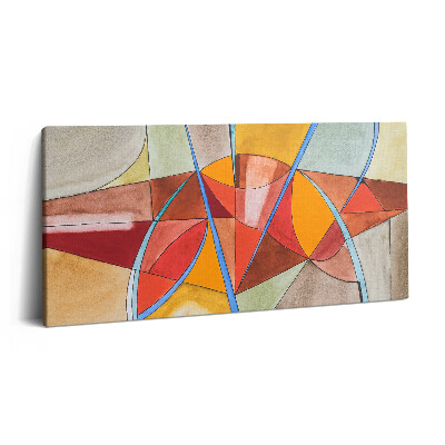 Tablou tipărite pe pânză 100x50 Artă - Vitralii portocalii