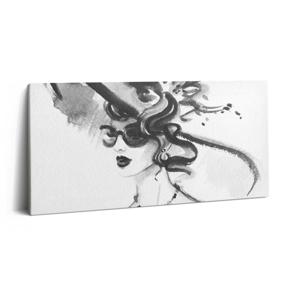 Tablou tipărite pe pânză 100x50 femeie la modă