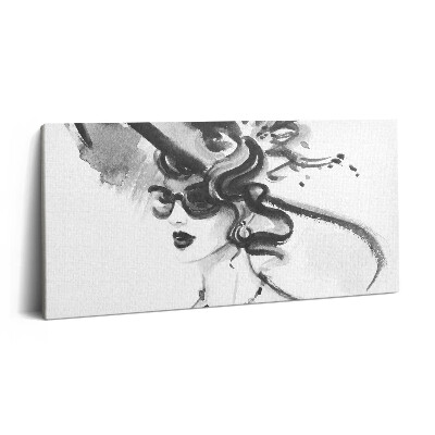 Tablou tipărite pe pânză 100x50 femeie la modă