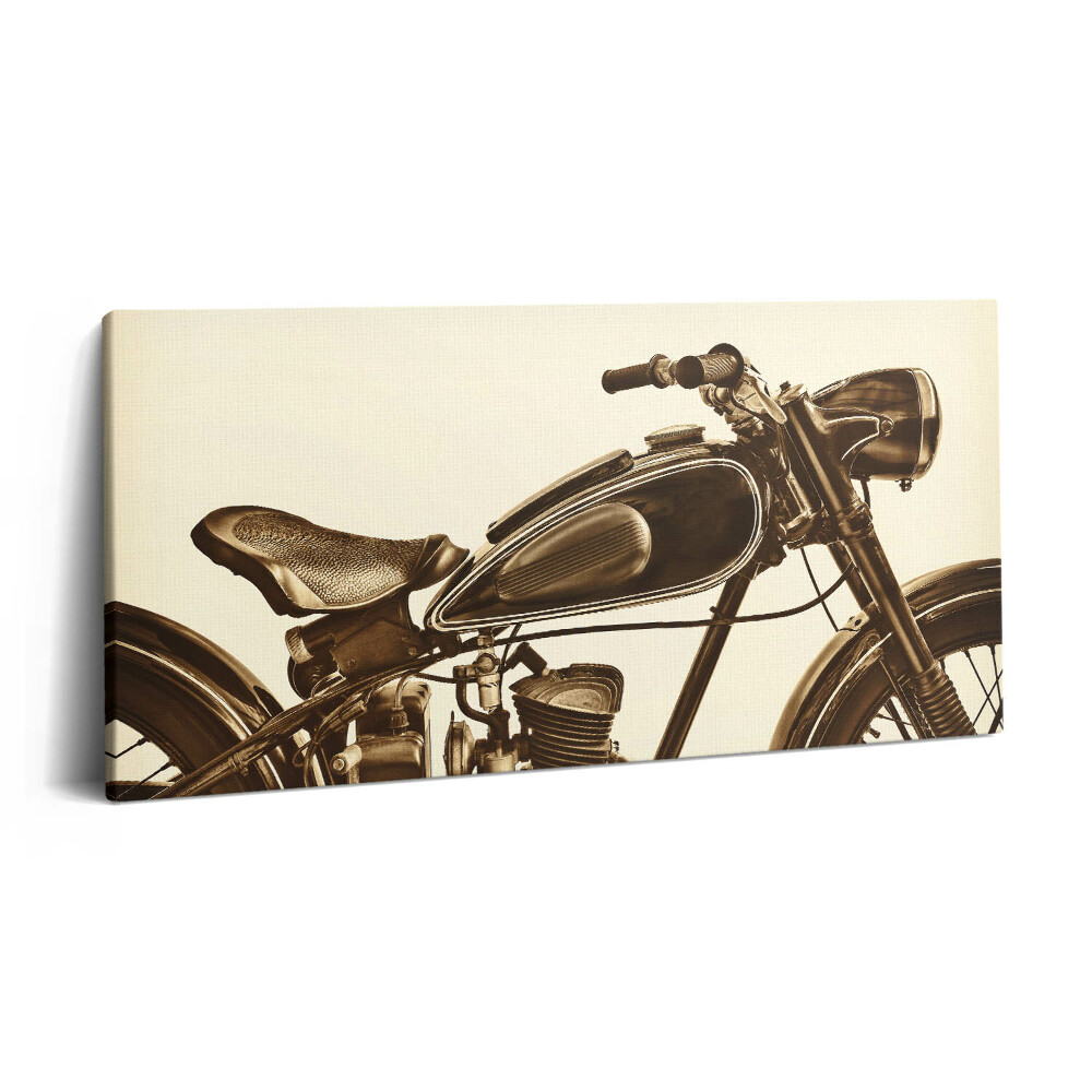 Tablou tipărite pe pânză 100x50 Retro sepia - motocicletă de epocă