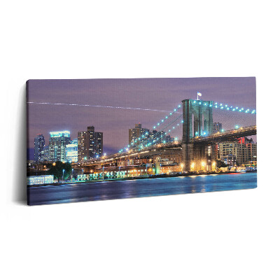 Tablou tipărite pe pânză 100x50 Podul Brooklyn