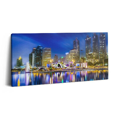 Tablou tipărite pe pânză 100x50 Un oraș plin de culori