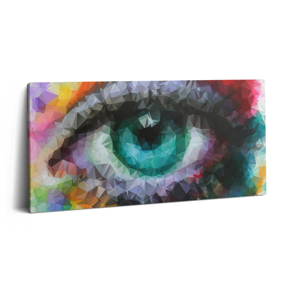 Tablou tipărite pe pânză 100x50 Ochi uman frumos și colorat