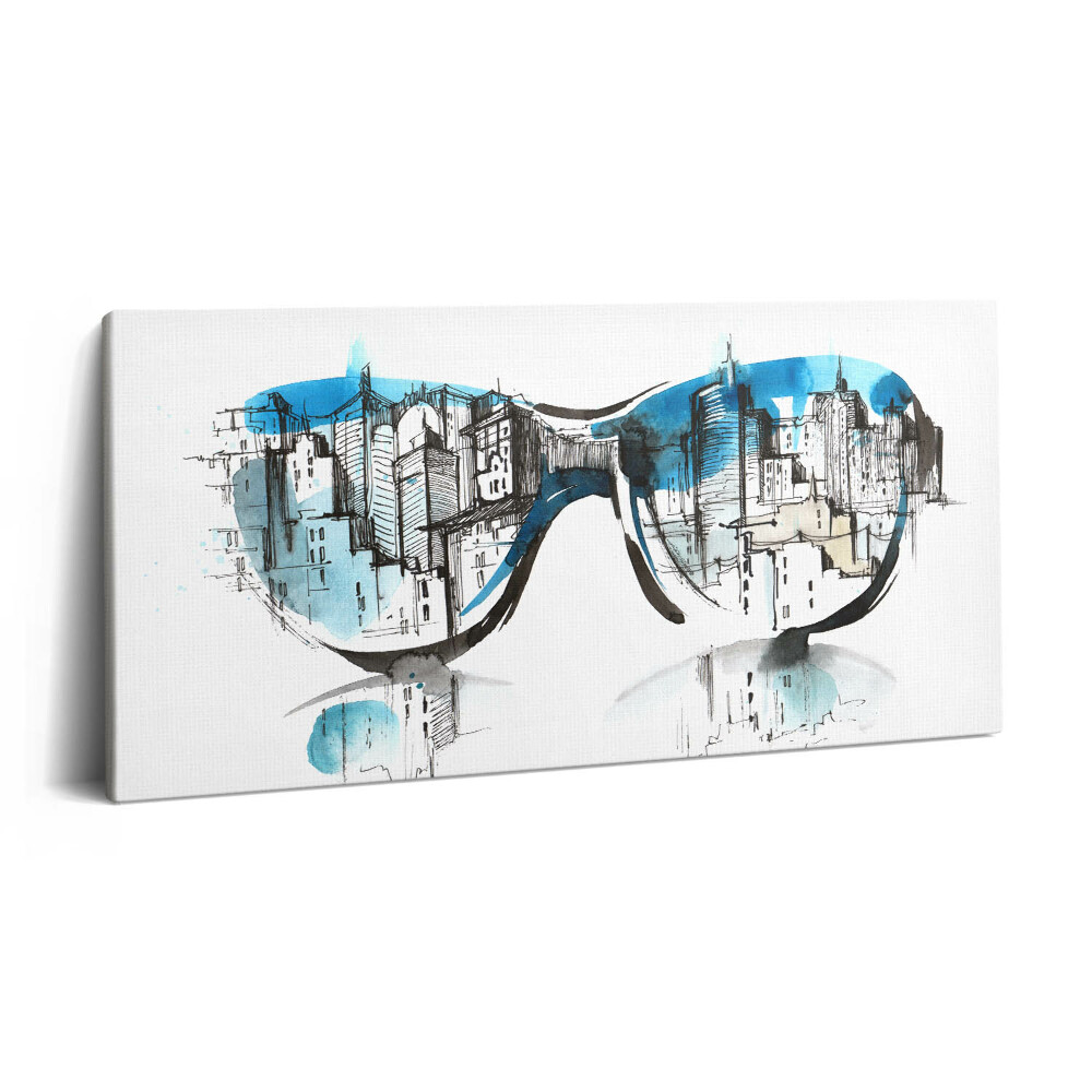 Tablou tipărite pe pânză 100x50 Orașul în ochelari