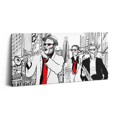 Tablou tipărite pe pânză 100x50 trupă de jazz