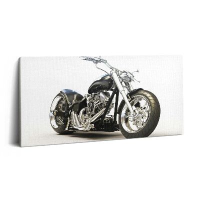 Tablou tipărite pe pânză 100x50 Motocicletă neagră