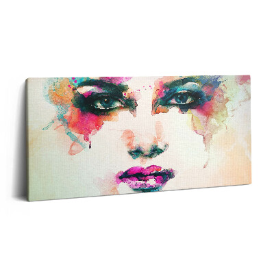 Tablou tipărite pe pânză 100x50 Față de femeie abstractă