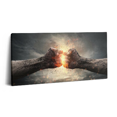 Tablou tipărite pe pânză 100x50 Puterea și tăria pumnului