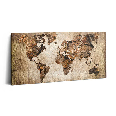 Tablou tipărite pe pânză 100x50 Hartă a lumii vintage
