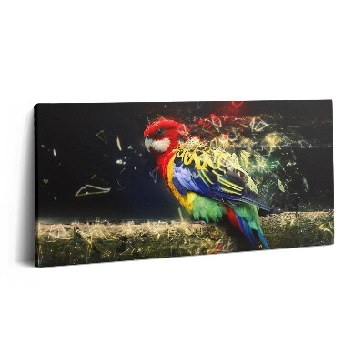 Tablou tipărite pe pânză 100x50 Abstracție de papagal