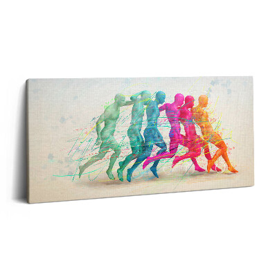 Tablou tipărite pe pânză 100x50 Oameni colorați