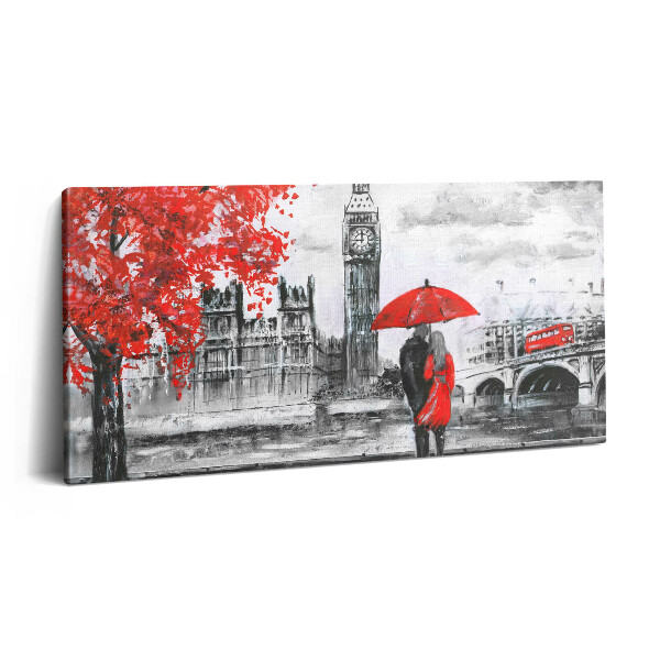 Tablou tipărite pe pânză 100x50 Orizontul Big Ben din Londra