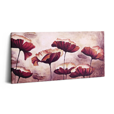 Tablou tipărite pe pânză 100x50 Flori de mac înflorite
