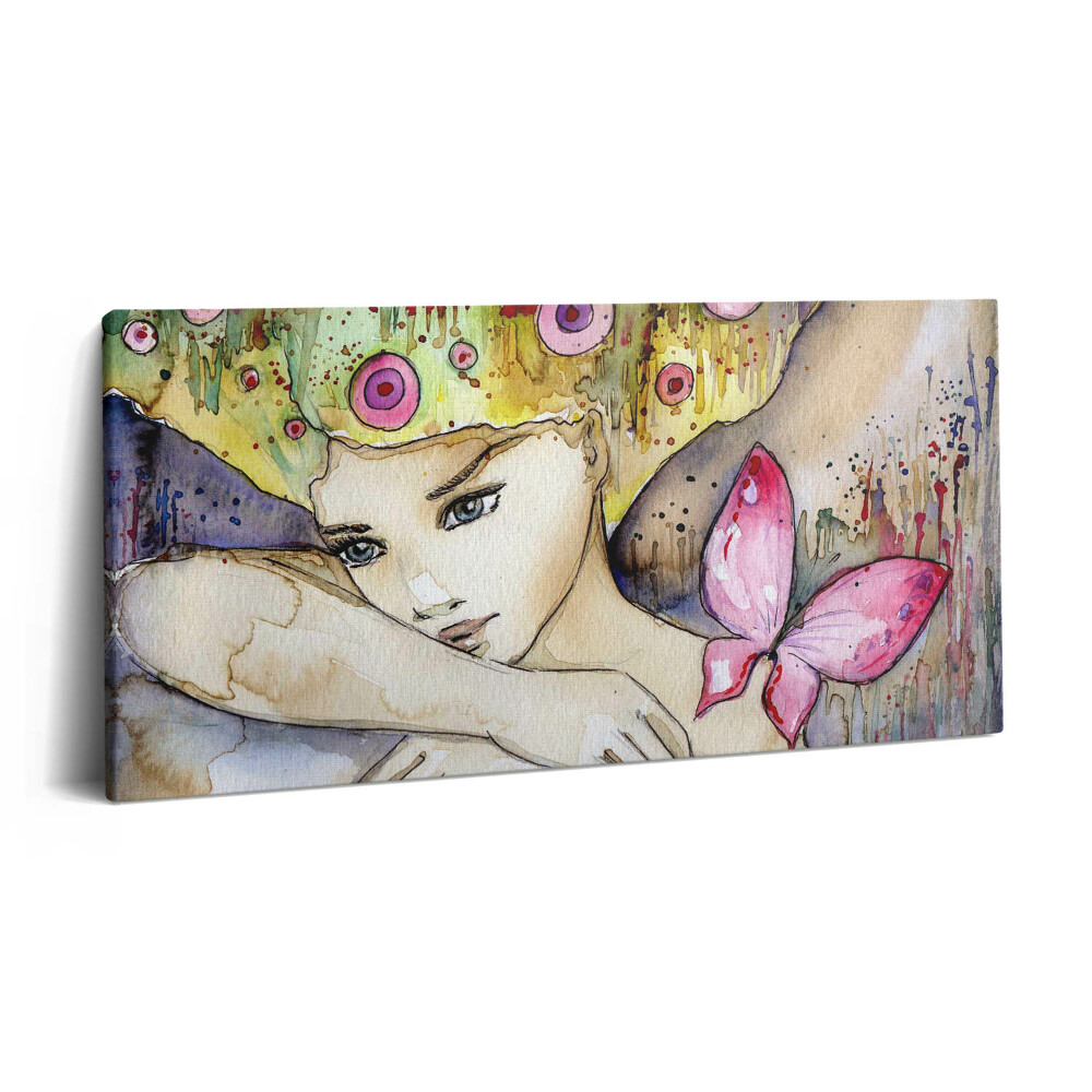 Tablou tipărite pe pânză 100x50 Femeie cu părul vopsit