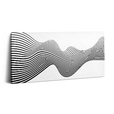 Tablou tipărite pe pânză 100x50 Artă optică liniară