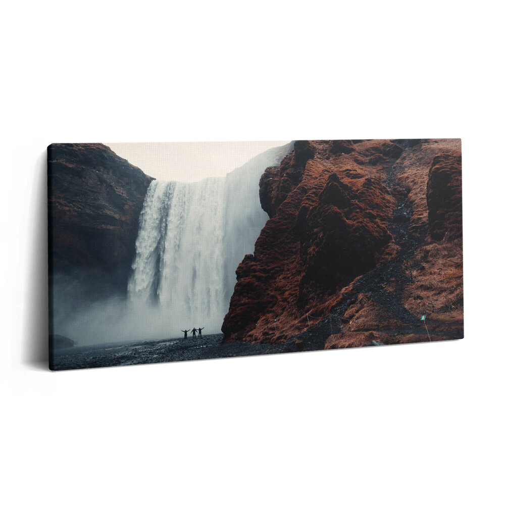 Tablou tipărite pe pânză 100x50 Cascadă peisagistică din Islanda