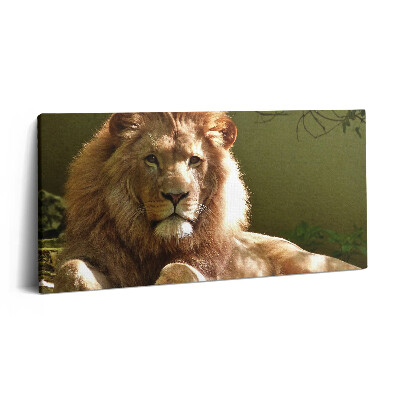 Tablou tipărite pe pânză 100x50 Portretul unui leu sălbatic