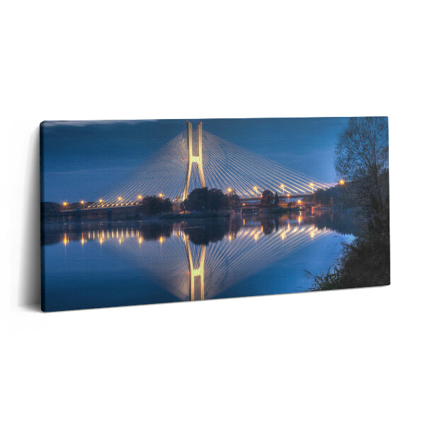Tablou tipărite pe pânză 100x50 Podul Rędziński din Wrocław