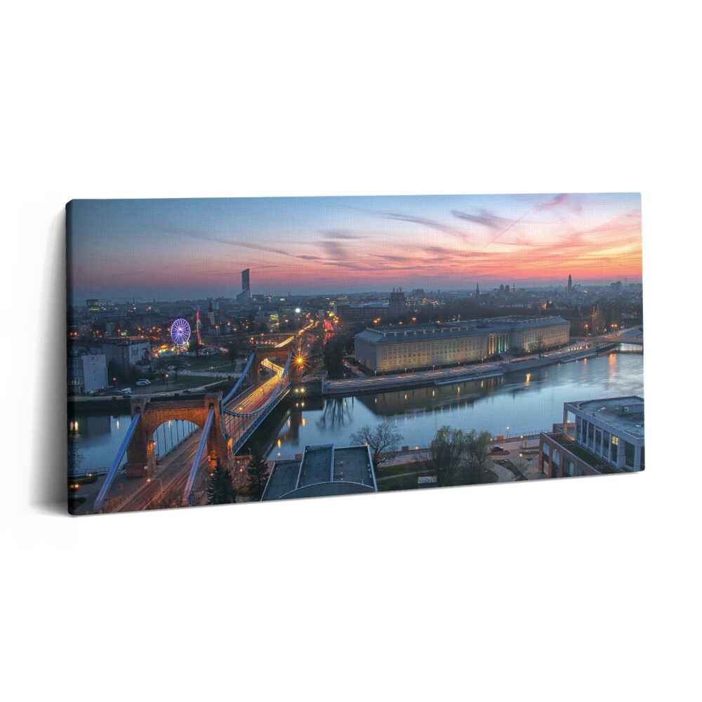 Tablou tipărite pe pânză 100x50 Wroclaw din perspectivă de pasăre