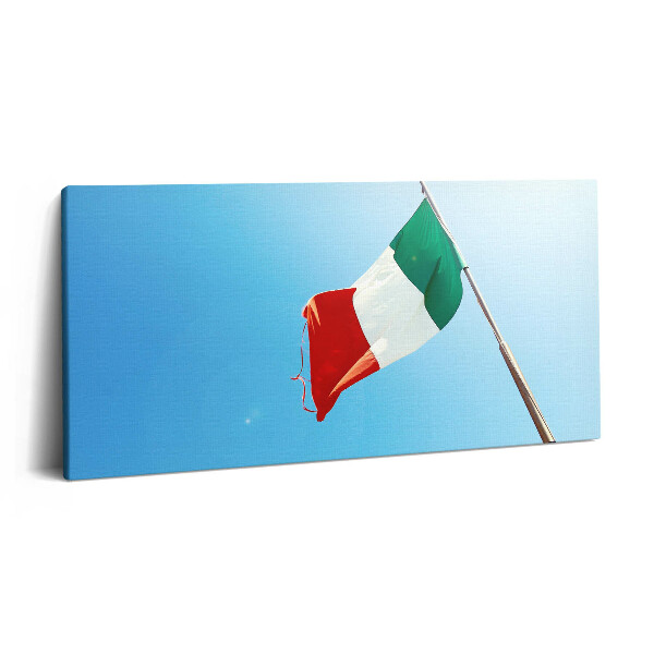 Tablou tipărite pe pânză 100x50 steagul italian