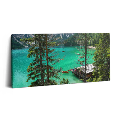 Tablou tipărite pe pânză 100x50 Caiac de lemn în apă