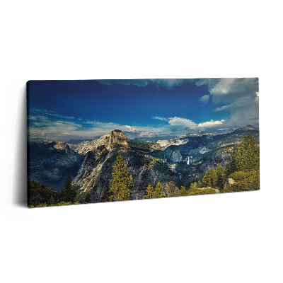 Tablou tipărite pe pânză 100x50 vârfuri de munte