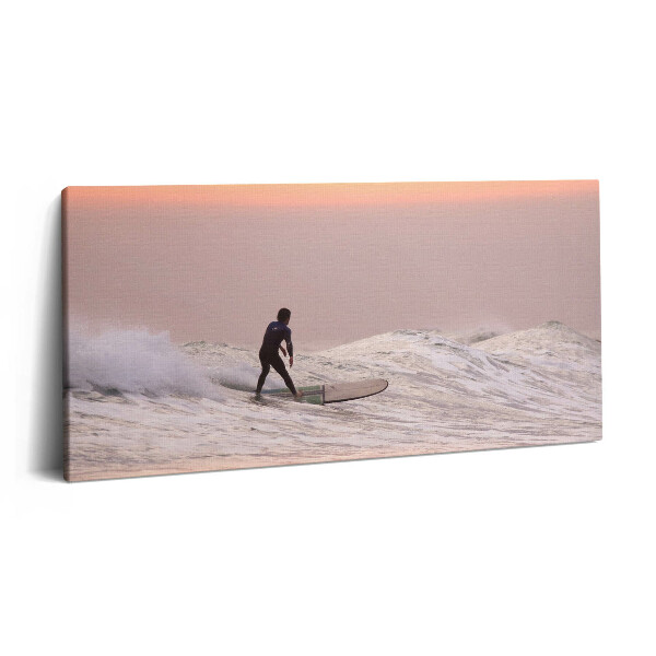 Tablou tipărite pe pânză 100x50 Surfer în Hawaii