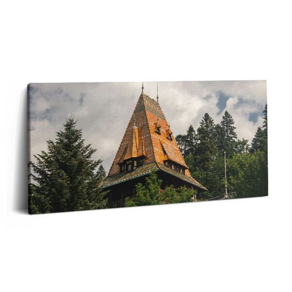 Tablou tipărite pe pânză 100x50 Palatul Pelișor din România