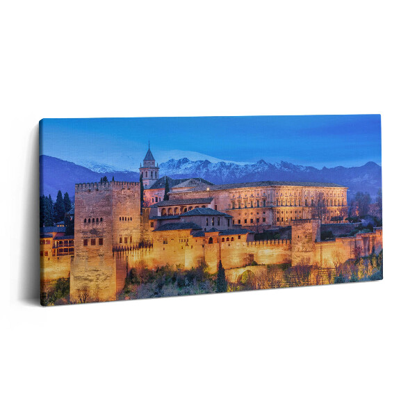 Tablou tipărite pe pânză 100x50 Zidurile Granadei Andaluziei