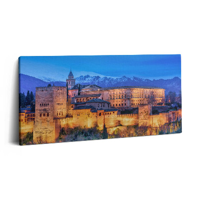 Tablou tipărite pe pânză 100x50 Zidurile Granadei Andaluziei