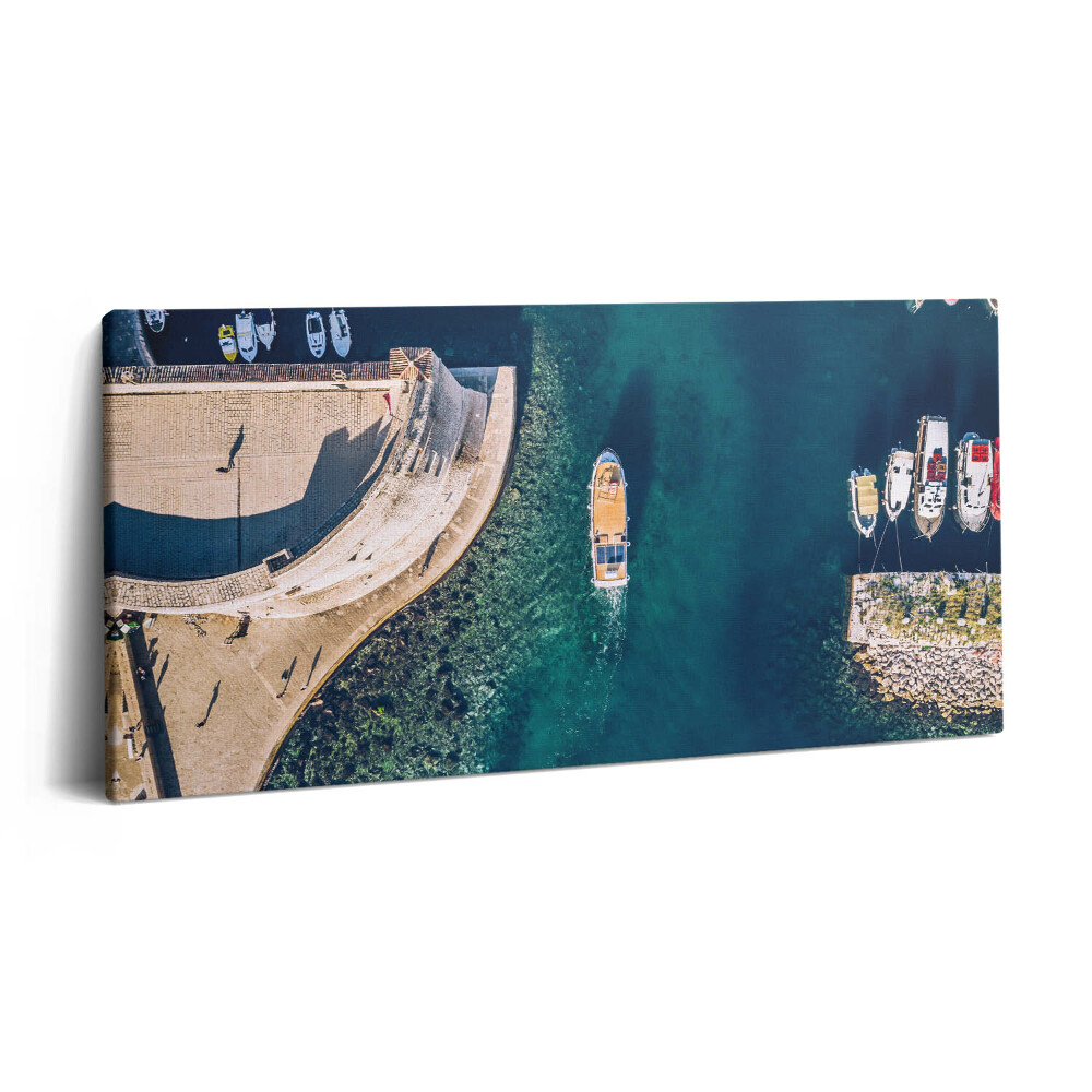 Tablou tipărite pe pânză 100x50 Barcă cu pânze pe apă